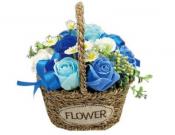 フラワーガーデンバスケット　ブルー