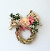 リングしめ飾りS　●ピンク●