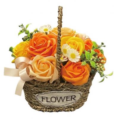 フラワーガーデンバスケット　オレンジ