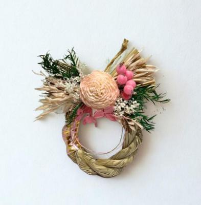 リングしめ飾りS　●ピンク●