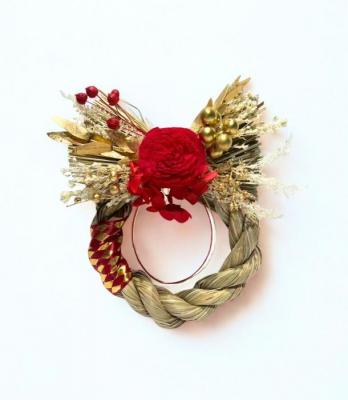 リングしめ飾りS　●レッド●