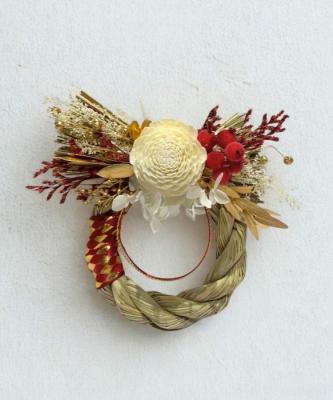 リングしめ飾りS　●ホワイト●