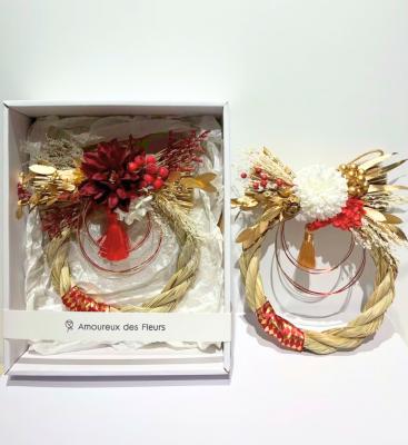 リングしめ飾りM　●レッド●